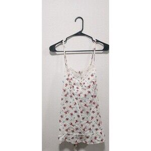 Original Arizona Jean Company Y2k 90's Style Off White Summer Floral  Top Sz M/M